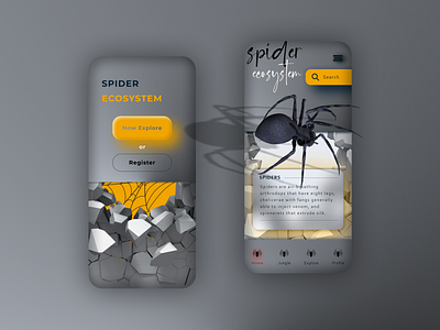 Spider Concept Mobile UI.