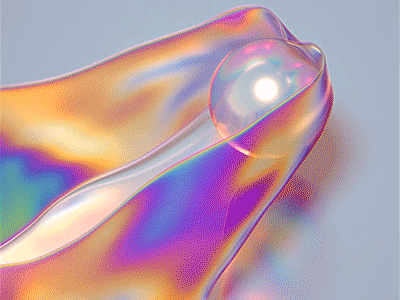 Translucent Iridescent #01 3d abstract art digital art holographic iridescent machineast motiongraphics rainbow translucent