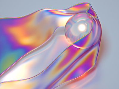 Translucent Iridescent #01 cloth cold holographic iridescent machineast pearl rainbow silver translucent
