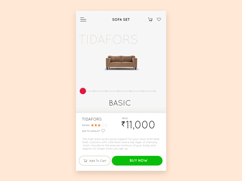 #Daily UI - Furniture App animation appdesign e commerce furniture gif ui ux