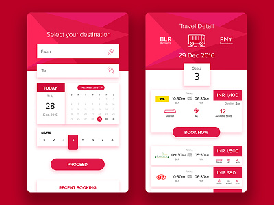 #Daily UI - Bus Booking App appdesign bus redbus ui ux
