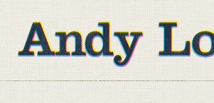 Andy typography website