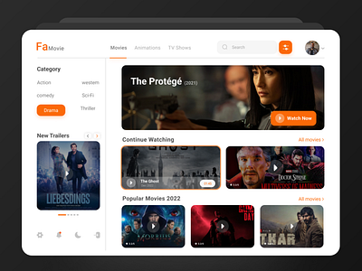 Online platform for movies and series