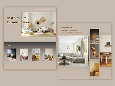 furniture store homepage app branding cozy design e commerce furniture graphic design homepage landing page shop store typography ui ux web design