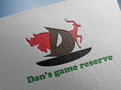 Sample game reserve logo 3d branding logo