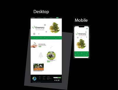 Greenary(Earth Protection) Web App UI figma ui ux