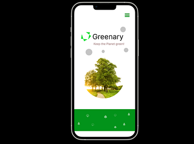 Greenary Web App Mobile View UI figma ui ux