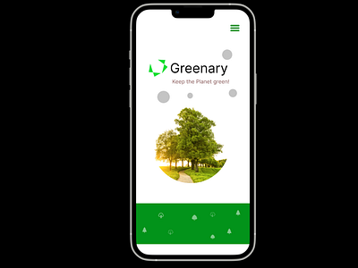 Greenary Web App Mobile View UI