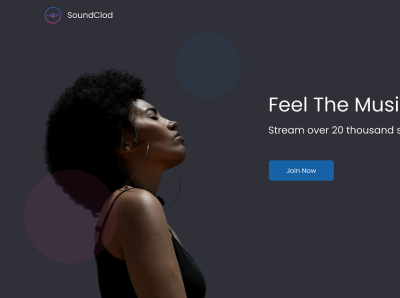 SoundClod- Music Website UI figma graphic design ui ux