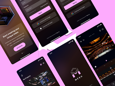 MESH - Video Editor Apps UI Design