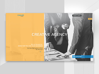 Digital Agency Web Template corporate creative flat minimal modern one page psd template ui uiux ux web website