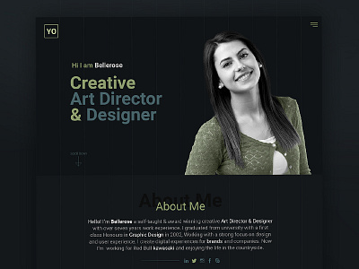 YO - Portfolio Template app branding creative design flat personal personal website portfolio portfolio web psd template resume template template ui ux web website