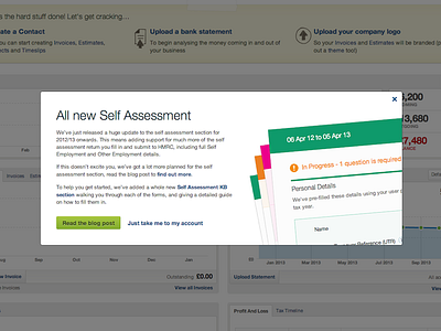 Launched Self Assessment Update