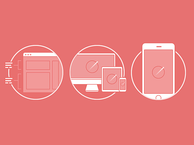 Service Icons app device flat icons illustration mobile responsive services web