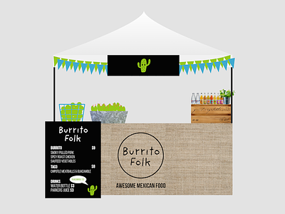 Burrito market stand design market mexican stand
