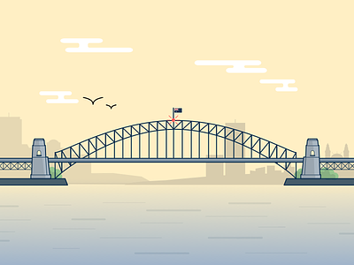 I ♥ Sydney australia bridge harbour illustration sydney
