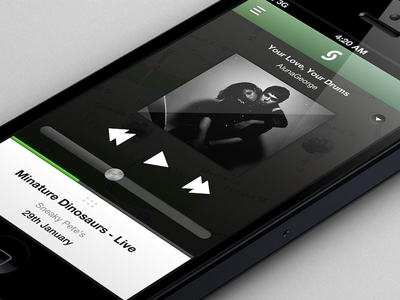 Soundscape Music Player album app art audio event ios iphone map music navigation player soundscape ui volume