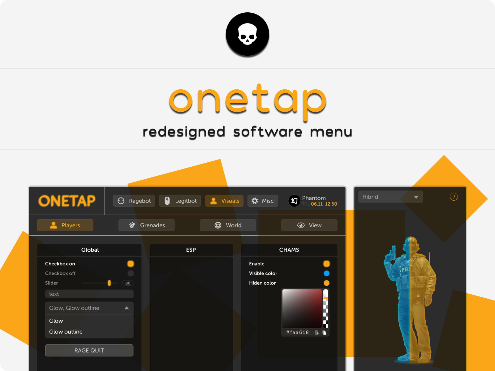 onetap (redesign) by Phantom on Dribbble