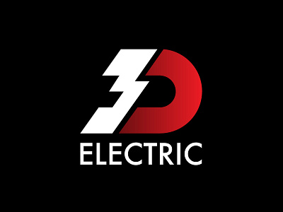 3D Electric Logo bolt design electric lightning logo