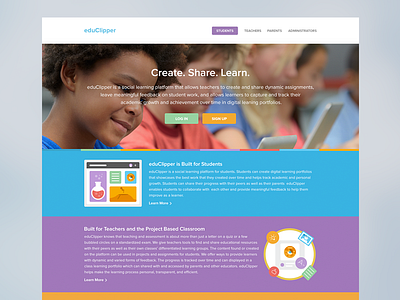 Landing Page clean client education landing learning ui ux webdesign