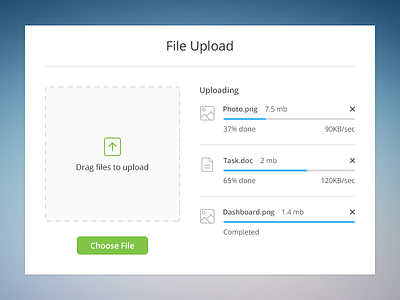 File Upload clean file upload ui ux widget