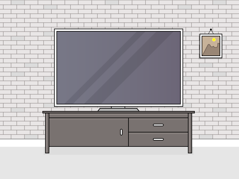 TV + Stand Illustration by Aqib Mushtaq on Dribbble