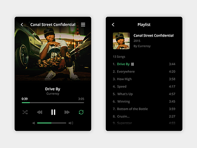 Music Player clean music player ui