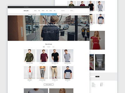 NEXLINE Homepage WIP clean ecommerce ui website