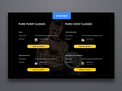 Gym Pump app clean gym ui