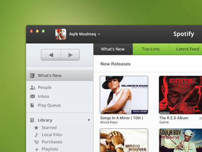 Spotify app clean ui