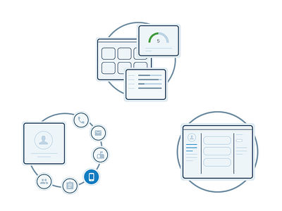 Graphic concept for CRM software