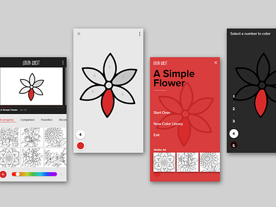 Color by Number Mobile App Concept