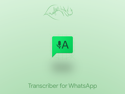 Transcriber For WhatsApp Icon android app icon gimp google play icon icon app identity illustration transcriber for whatsapp