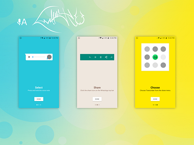 Transcriber for WhatsApp - Onboarding android android studio blur gimp gradient minimal onboarding transcriber for whatsapp