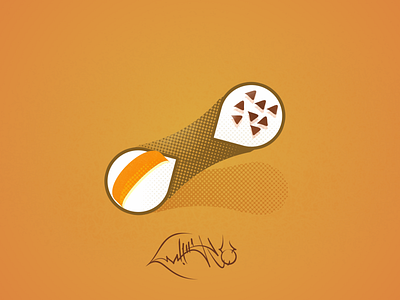 Sicilian Cannolo cannolo gimp halftone illustration sicily sweet