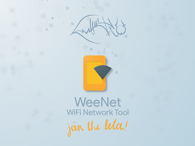 WeeNet - join the beta! android android app design android app icon app icon beta gimp icon inkscape lettering speed test wifi wlan