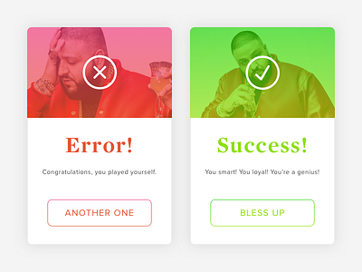 Daily UI #011: Error/Success Message