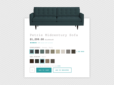 Daily UI #033: Customize Product add to cart couch customize customize product daily ui dailyui dailyui033 furniture shop online sofa ui ui design