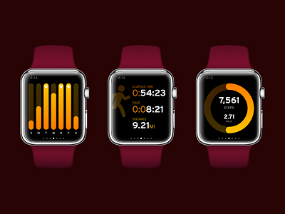Daily UI #041: Workout Tracker apple watch daily ui dailyui dailyui041 ui ui design watch watch ui workout