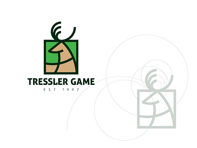 Tressler Game Preserve animal branding circle deer design game grid icon identity illustration logo preserve