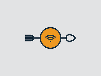 10 minute speed drill - Hotspot Cafe branding cafe design fork graphic hotspot identity illustration logo spoon wifi