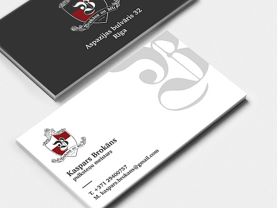 Brokāns un dēli - business card b branding business card clock design graphic identity illustration logo shield watch