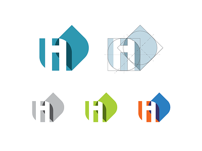 H+I = Health + Inese h health heathiness i icon illustration leaf logo negative space