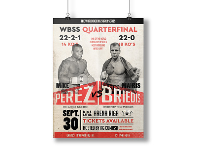 WBSS Q/F Poster box boxing briedis design illustration perez poster posterdesign