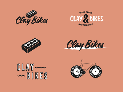Clay Bikes Branding / Logoset bicycle bike brand branding exploration illustrat logo logoset