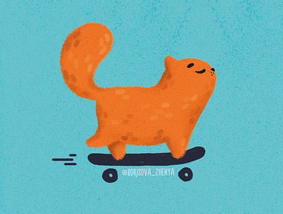 Skater cat animals cat illustration cute illustration design illustration kids kids illustration