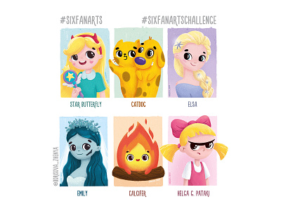 Six fanart challenge cute illustration graphic design illustration kids illustration smile