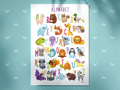 Kids Alphabet alphabet animals cute illustration doodle illustration kids kids illustration smile