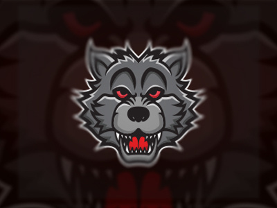 Wolf Mascot Logo animal design esports fierce gaming logo mascot strong werewolf wolf