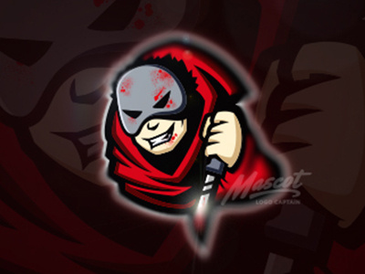 Serial Killer Mascot Logo blood clan design esports gaming killer knife logo mascot murderer serial team